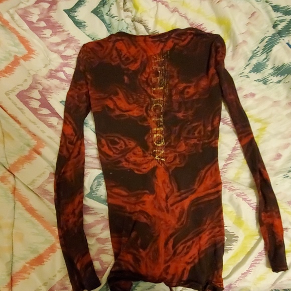 Affliction red long sleeve - Picture 2 of 3